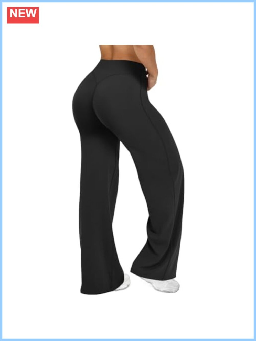 Wide Leg Yoga Pants Women High Rise Booty Lifting Gym Leggings Tummy Control